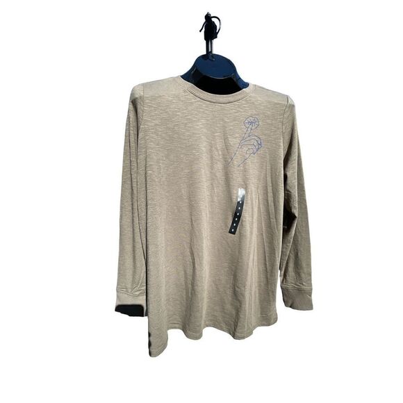 torrid Tops - Torrid Forest Green Long Sleeve Crew Neckline Casual Tee Size 0
